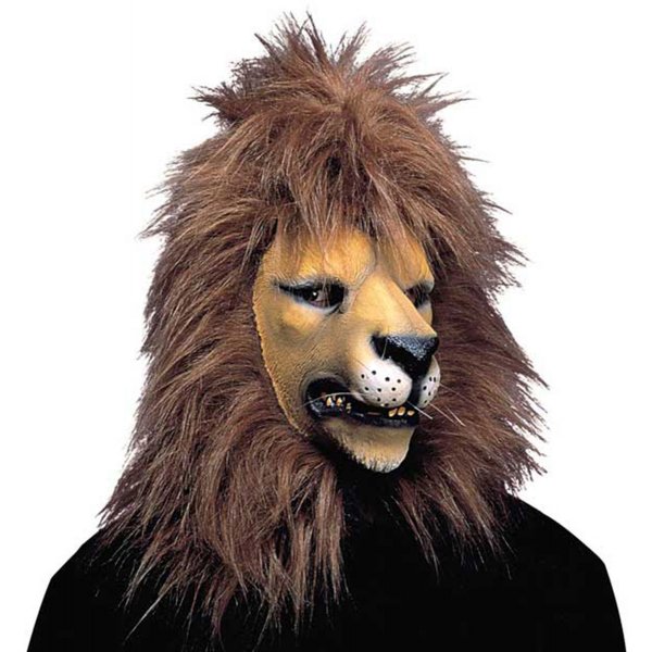 Αποκριάτικη Μάσκα Latex Λιοντάρι, με Πυκνά Μαλλιά